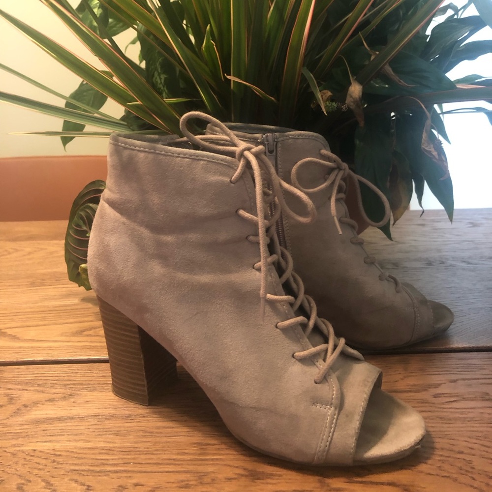 Madden Girl Lace-Up Open Toe Bootie